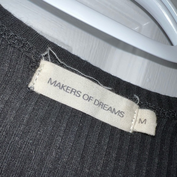 Black long sleeve body suit with deep v-neck - Picture 3 of 4